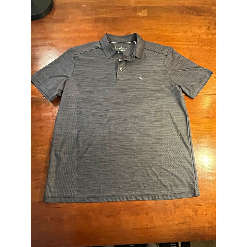 Tommy Bahama IslandZone Men’s Solid Gray Short Sleeve Collared Polo Shirt M